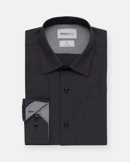 Brooksfield Charcoal Slim Fit Business Shirt | BFC2575