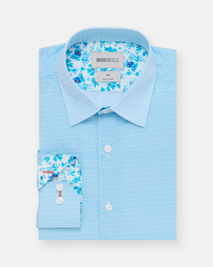 Brooksfield Sky Blue Slim Fit Business Shirt | BFC2572