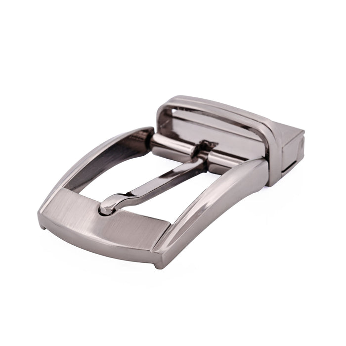 Brushed Gun Metal Reversible Belt Buckle