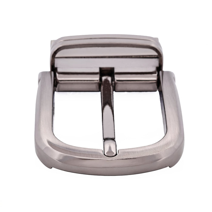 Brushed Gun Metal Reversible Belt Buckle