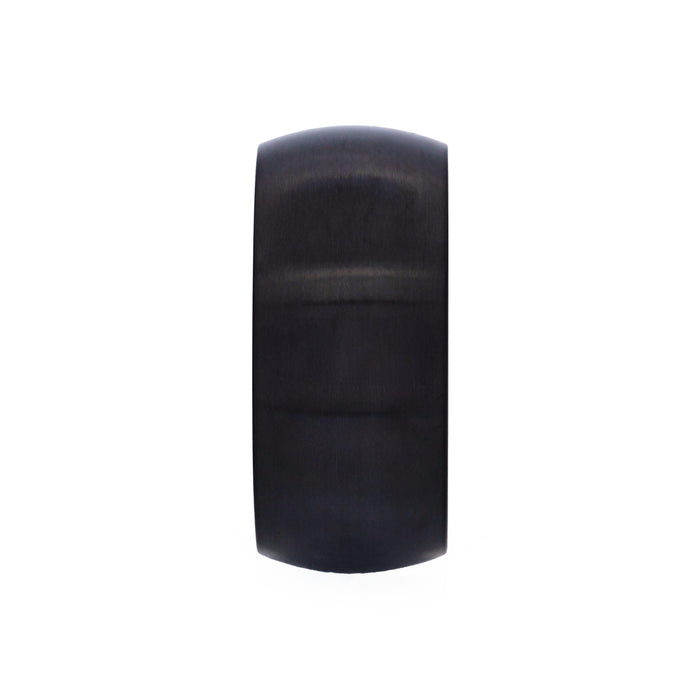 Brushed lon Plated Black Stainless Steel Band Ring