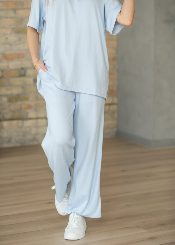 Brushed Oversized Short Sleeve Top & Lounge Pants FF Tops