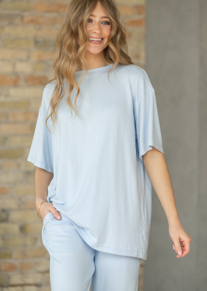 Brushed Oversized Short Sleeve Top FF Tops