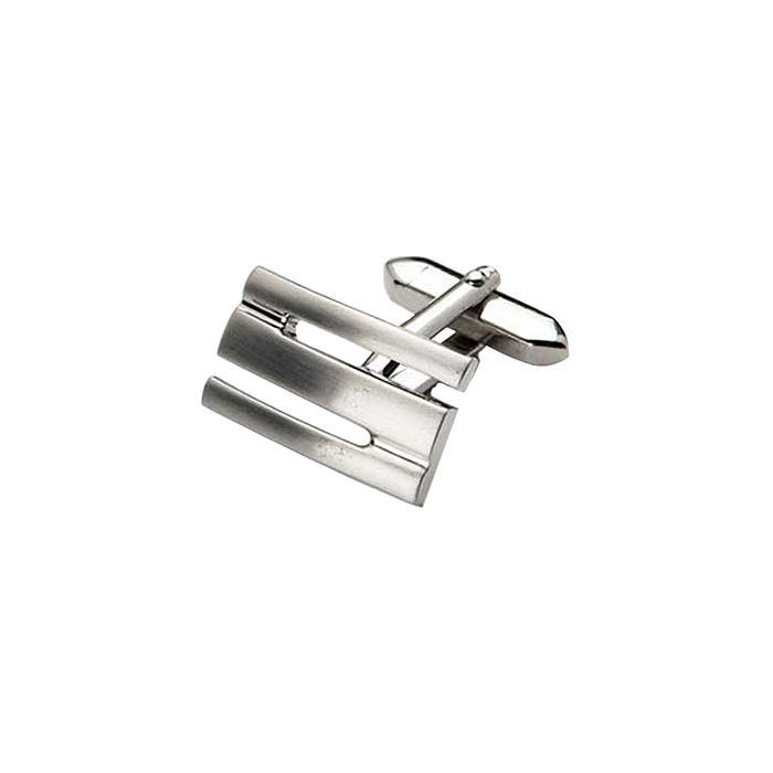 Brushed Rhodium Plated Cufflinks