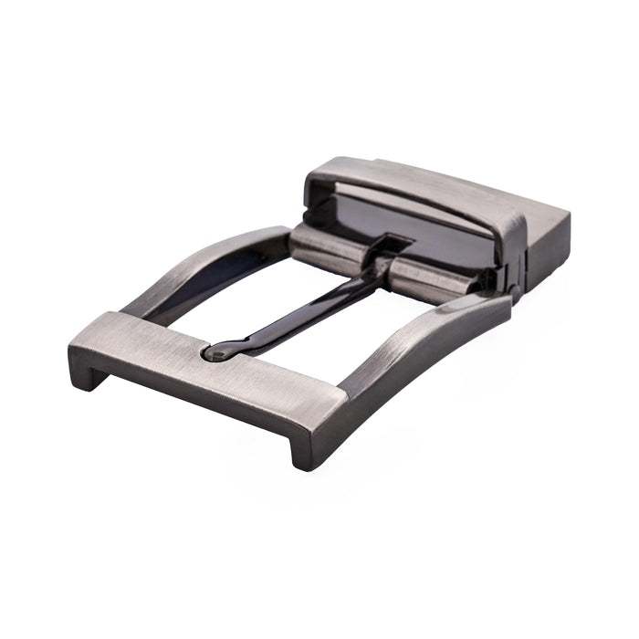 Brushed Silver Reversible Belt Buckle