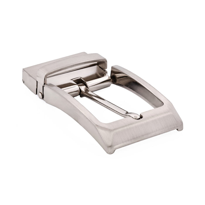 Brushed Silver Reversible Belt Buckle