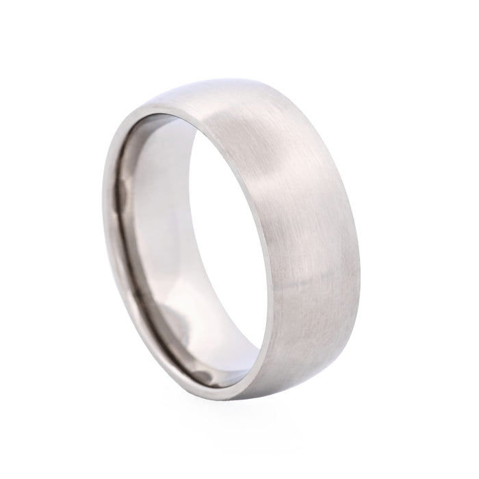 Brushed Stainless Steel Band Ring
