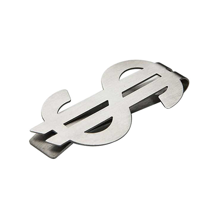 Brushed Stainless Steel $ Money Clip