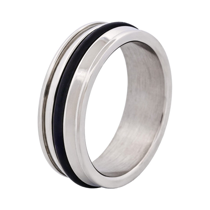 Brushed Stainless Steel Rubber Ring