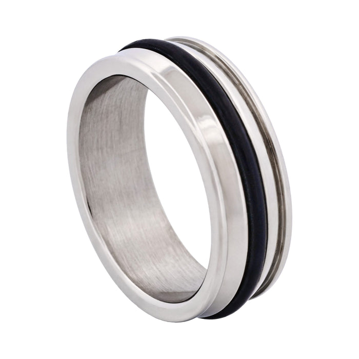 Brushed Stainless Steel Rubber Ring
