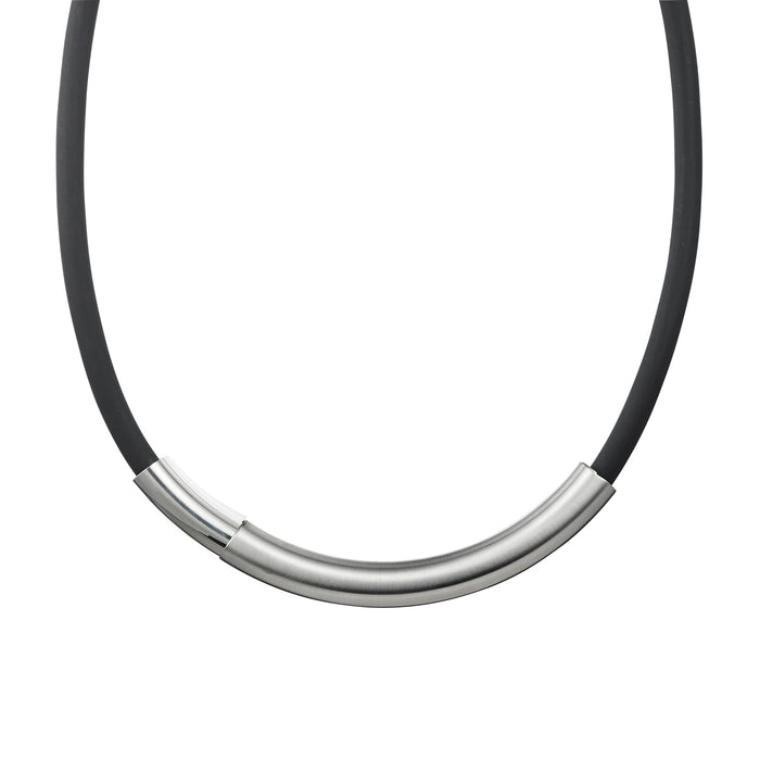Brushed Stainless Steel with Rubber Neckpiece