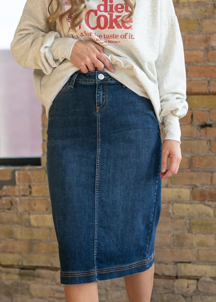 Bryn Denim Midi Skirt IC Skirts