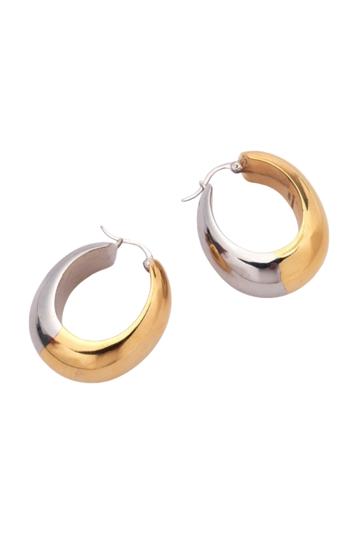 Lizzie Fortunato Bubble Hoops in mixed metal