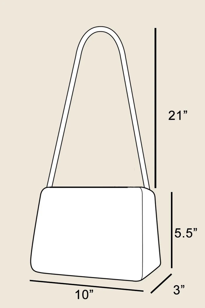 Buckle Closure Crescent Faux Leather Hand Bag Accessories