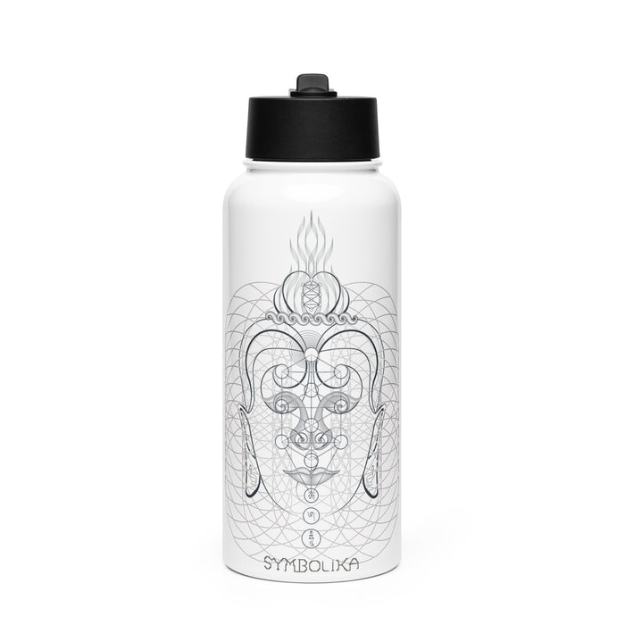 Buddha Vibes Water Bottle — visionary art by Symbolika