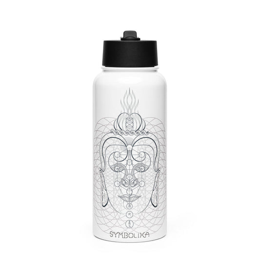 Buddha Vibes Water Bottle — visionary art by Symbolika