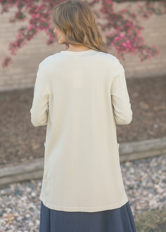 Cally Cream Open Front Cardigan FF Layering Essentials