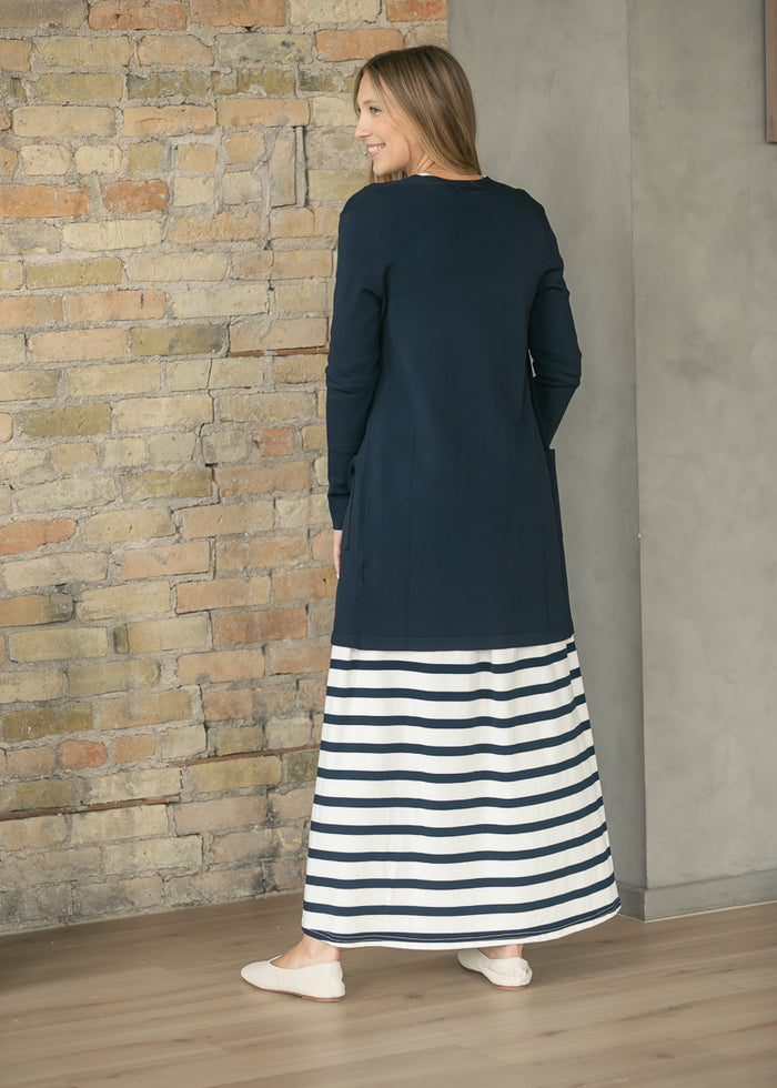Cally Navy Open Front Cardigan FF Layering Essentials