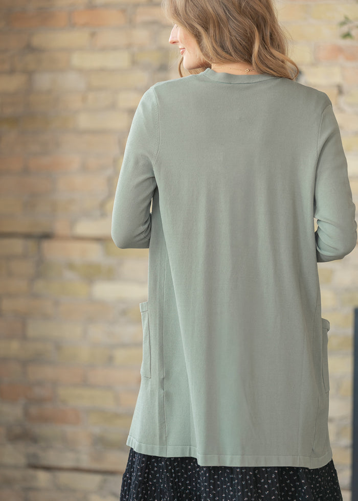 Cally Olive Open Front Cardigan FF Layering Essentials