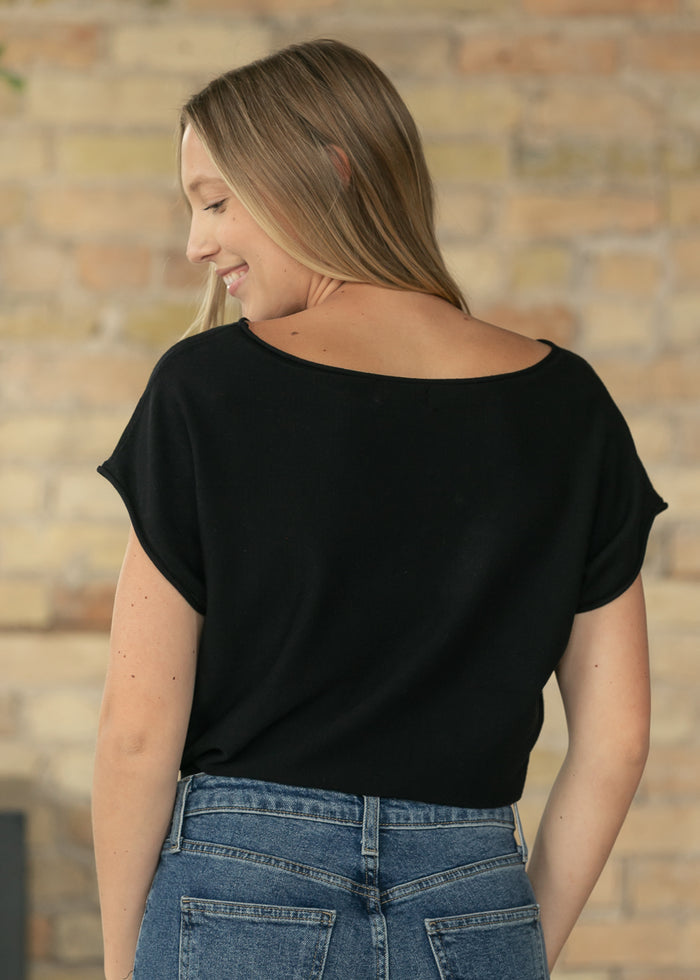 Cap Sleeve Boat Neck Top FF Tops