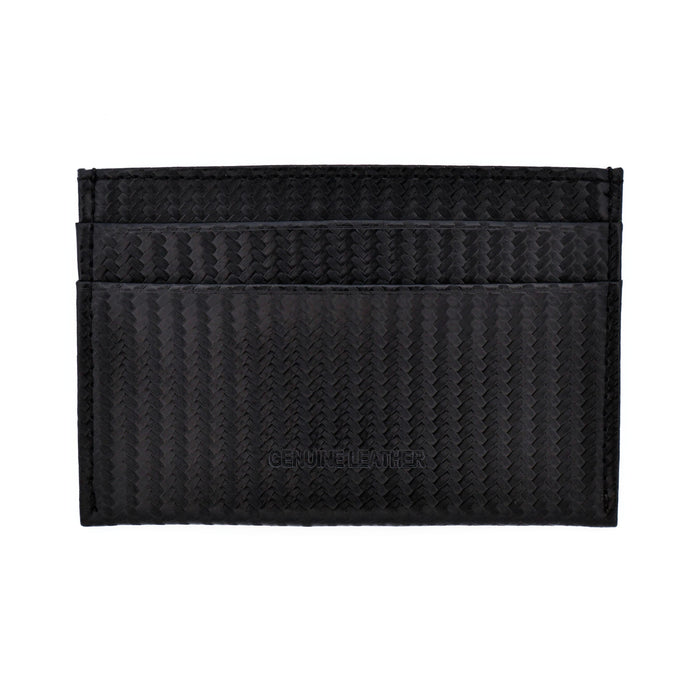 Carbon Fibre Leather Print Card Wallet