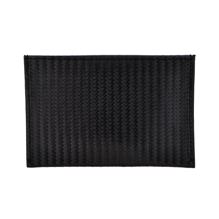 Carbon Fibre Leather Print Card Wallet