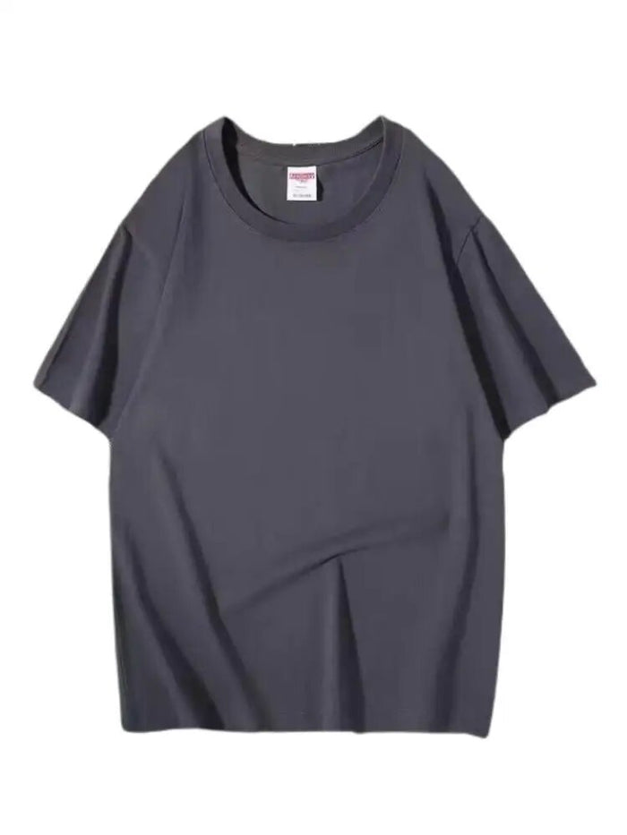 Casual T-shirt Short Sleeve Breathable Loose Oversized T Shirts Gray