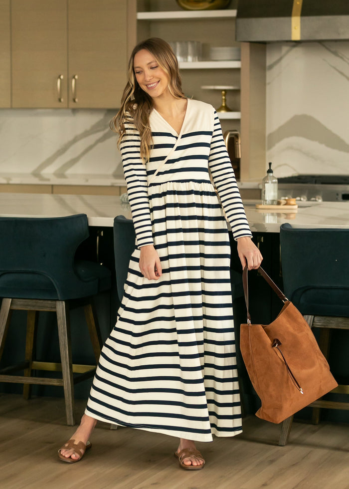 Celeste Striped Knit Maxi Dress FF Dresses