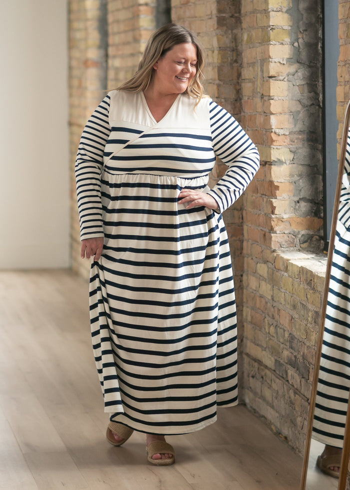 Celeste Striped Knit Maxi Dress FF Dresses