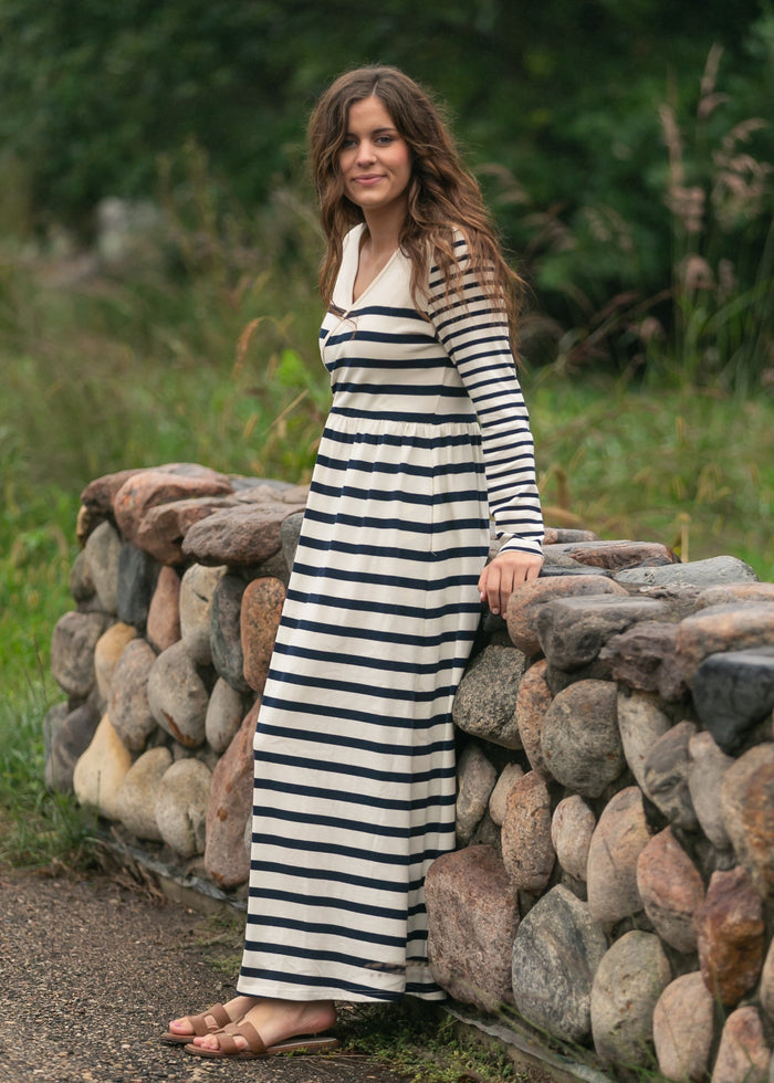 Celeste Striped Knit Maxi Dress FF Dresses