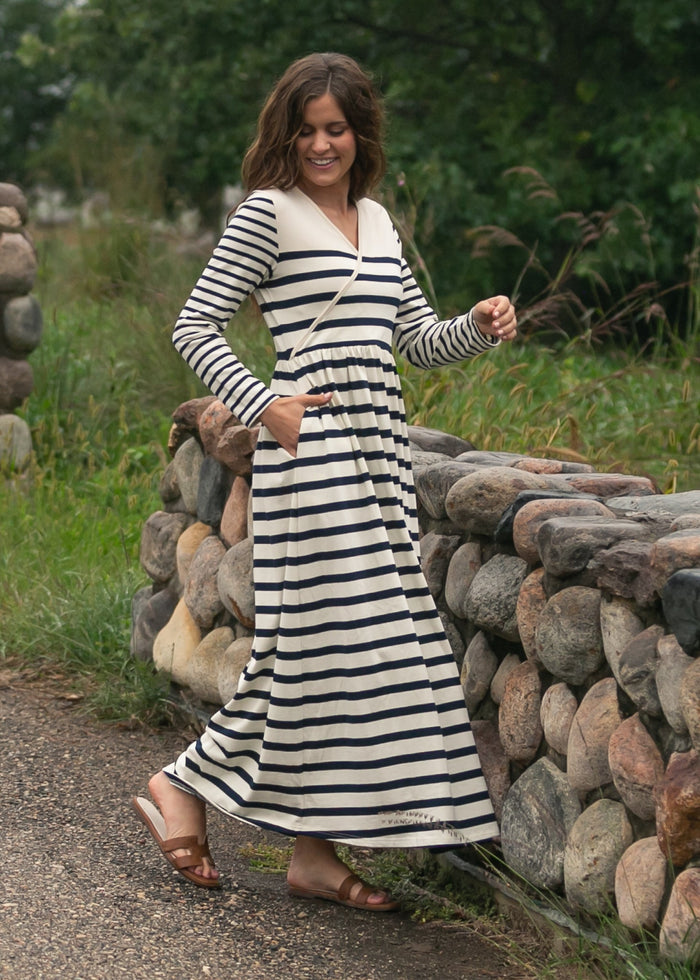 Celeste Striped Knit Maxi Dress FF Dresses