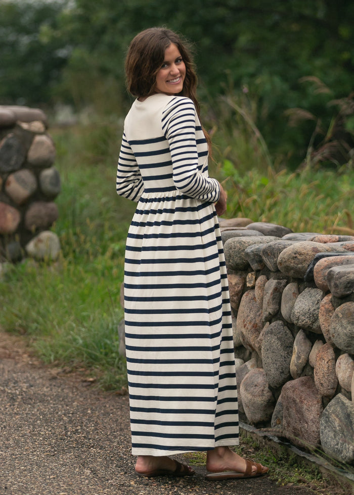 Celeste Striped Knit Maxi Dress FF Dresses