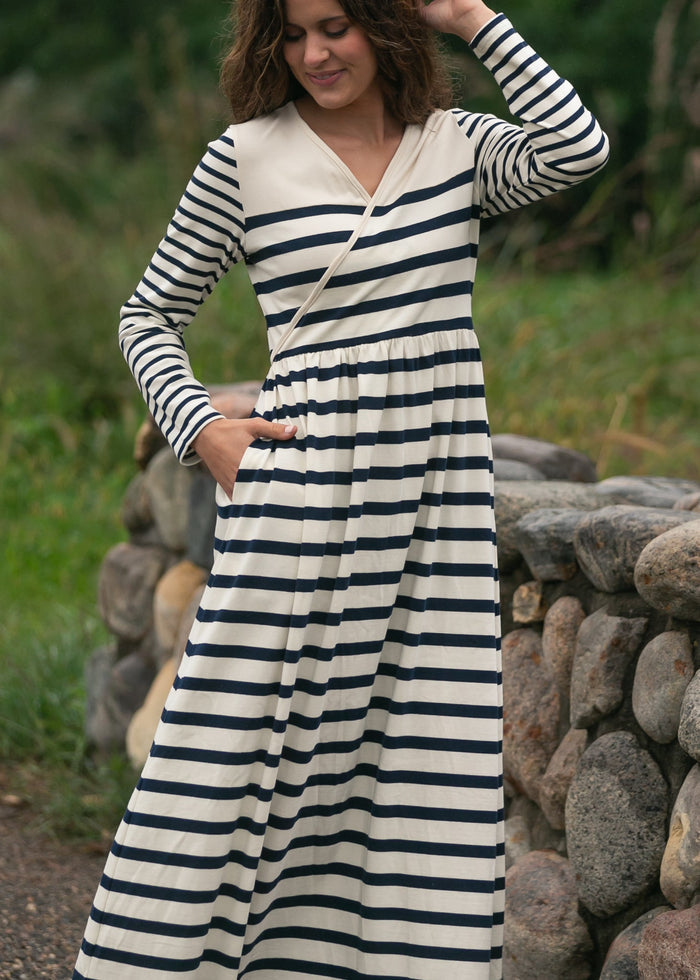 Celeste Striped Knit Maxi Dress FF Dresses