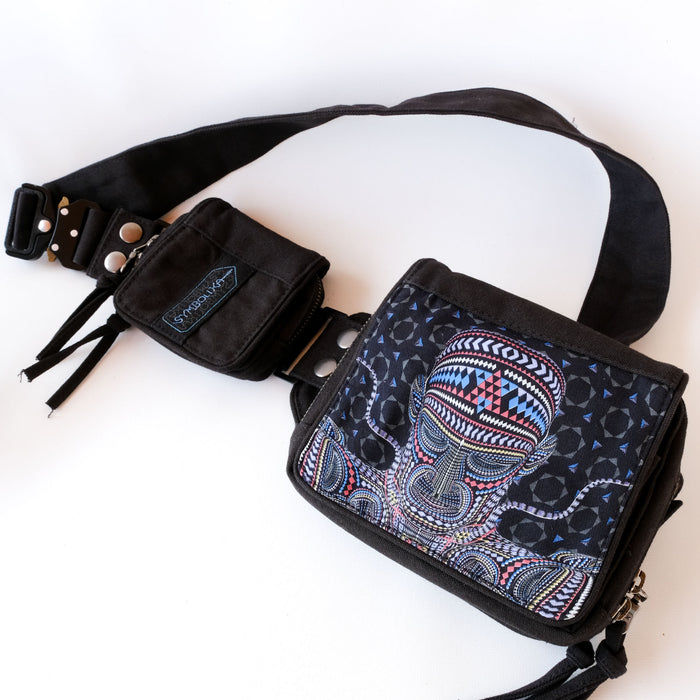 Chango Belt Bag — DMT Visionary Art - Sacred Geometry Design Detail by Symbolika
