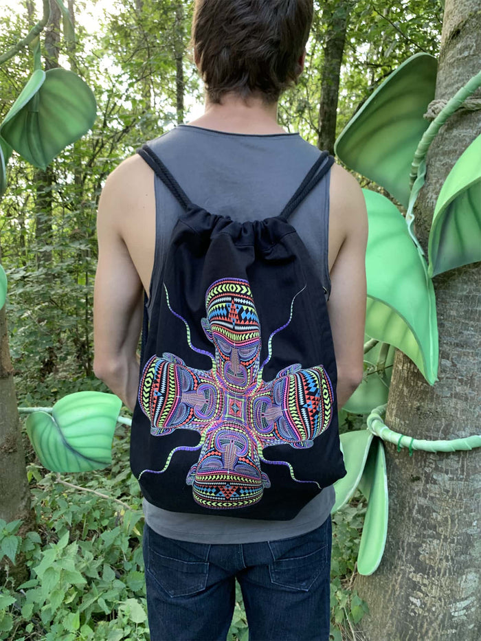 Chango Drawstring Bag Drawstring Bag - Detail Close-Up by Symbolika