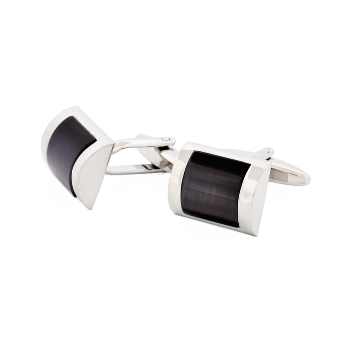 Charcoal Cat's Eye Cufflinks