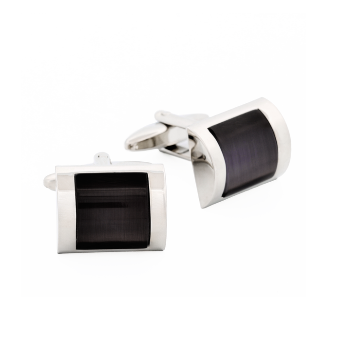 Charcoal Cat's Eye Cufflinks