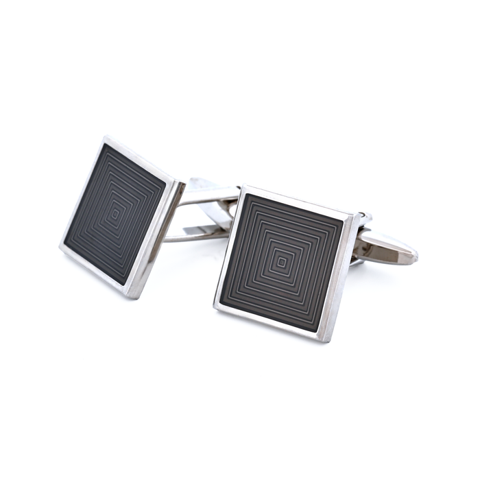 Charcoal Enamel Cufflinks