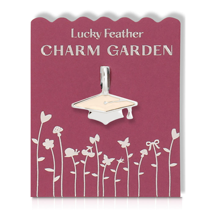Charm Garden - Silver - Graduation Cap