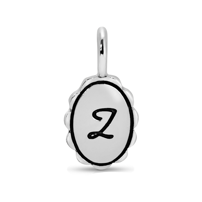 A silver pendant with the number '2' on a white oval.