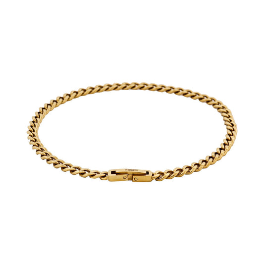 Classic Cuban Link Bracelet Ion Plated Gold (215 x 4mm)