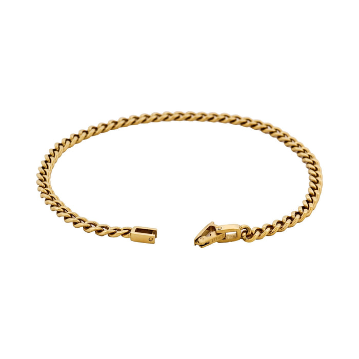 Classic Cuban Link Bracelet Ion Plated Gold (215 x 4mm)