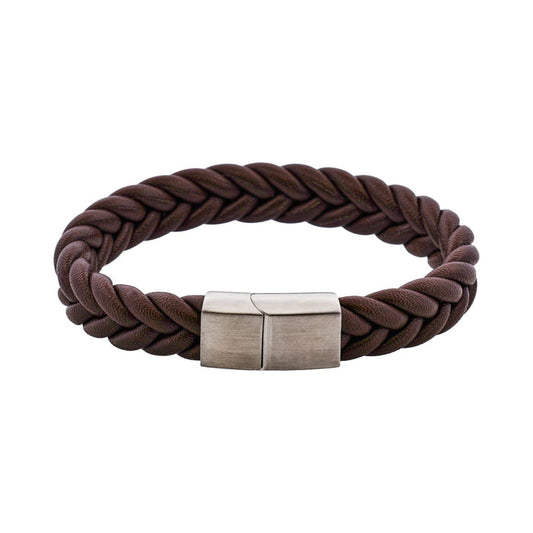 Classic Umber Leather Bracelet