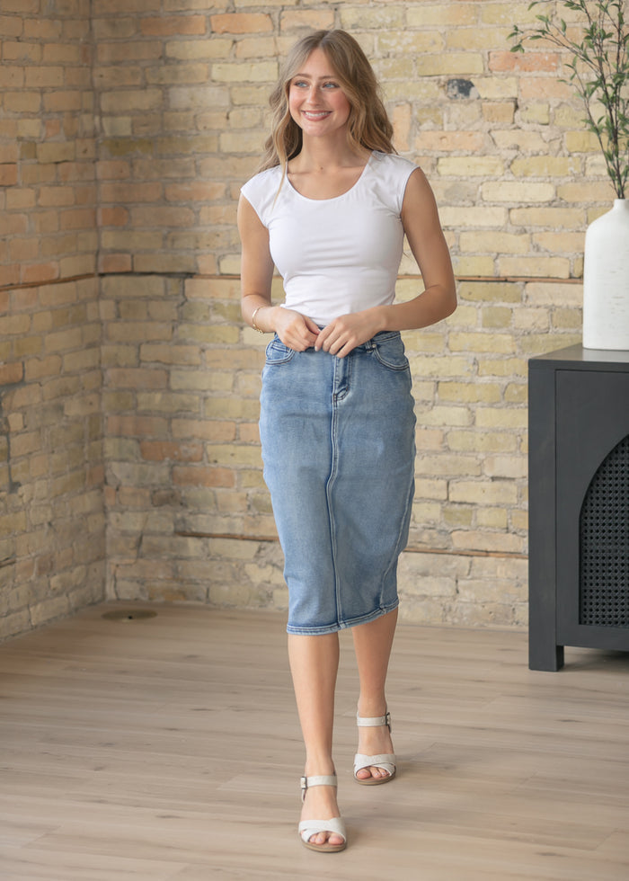 Classic White Cap Sleeve Tank IC Layering Essentials