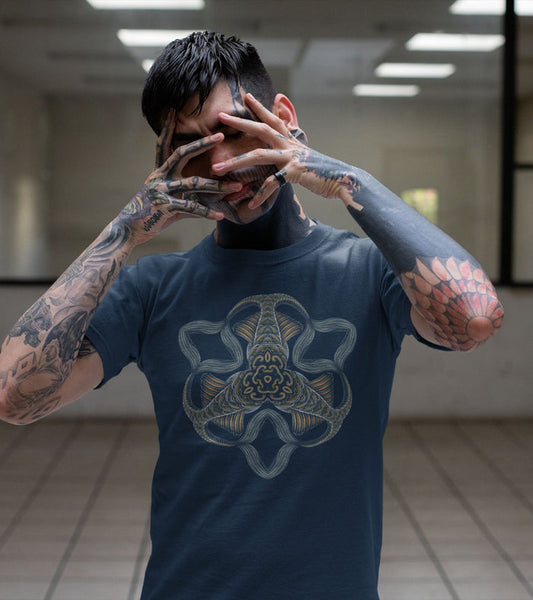 Coiled Mandala T-Shirt Choice of Colors — visionary art by Symbolika