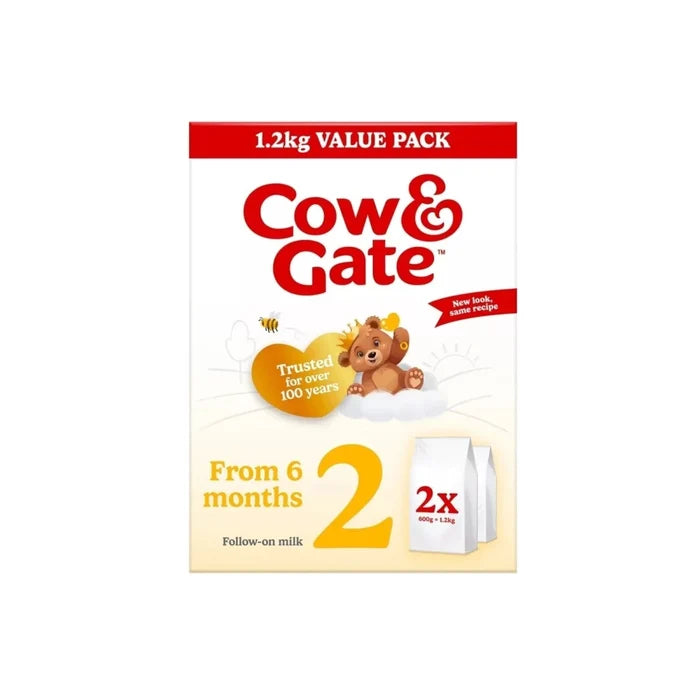 Cow & Gate 2 Follow On Milk Formula 6-12 months 1.2kg (2x600g) - ebebek
