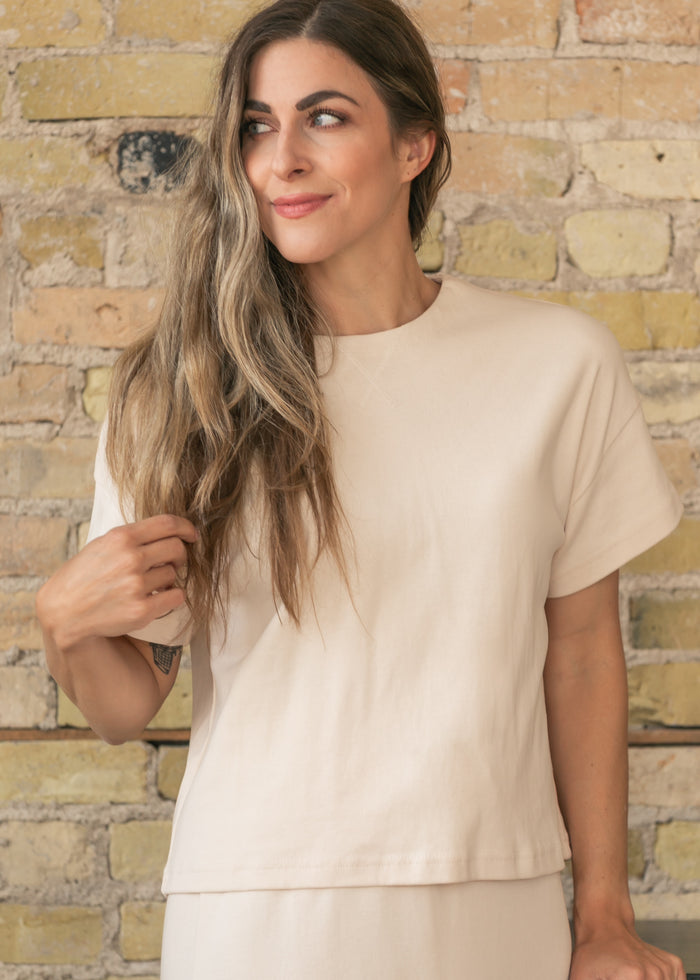 Cream Knit Top & Skirt Set - FINAL SALE FF Tops