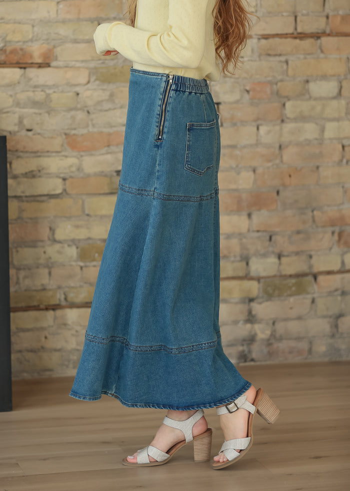 Cross Stitch A line Denim Skirt FF Skirts
