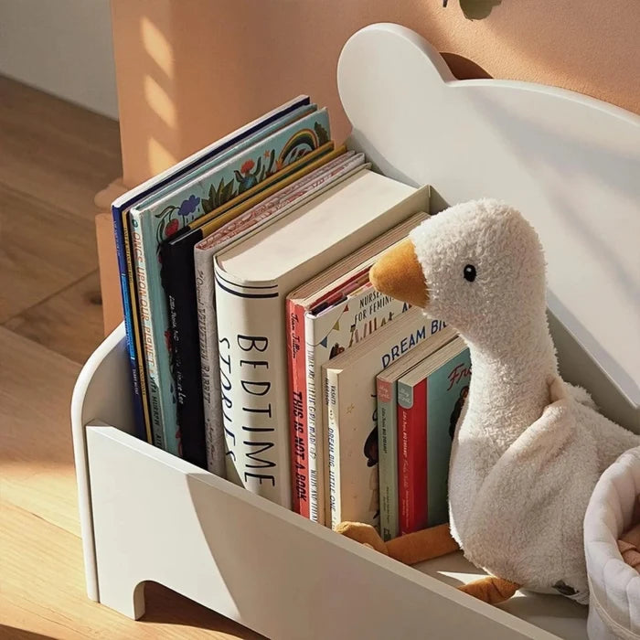 CuddleCo Play House Bear Book Storage - Pebble - ebebek