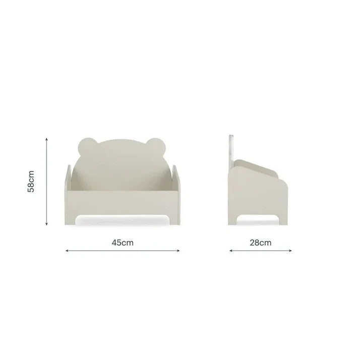 CuddleCo Play House Bear Book Storage - Pebble - ebebek